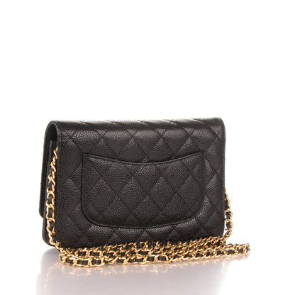 Chanel Caviar Quilted Wallet On Chain WOC Black 3 of 8
