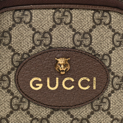 Gucci GG Supreme Monogram Mini Neo Vintage Double Zip Messenger Bag Beige New Acero Crop 8 of 11
