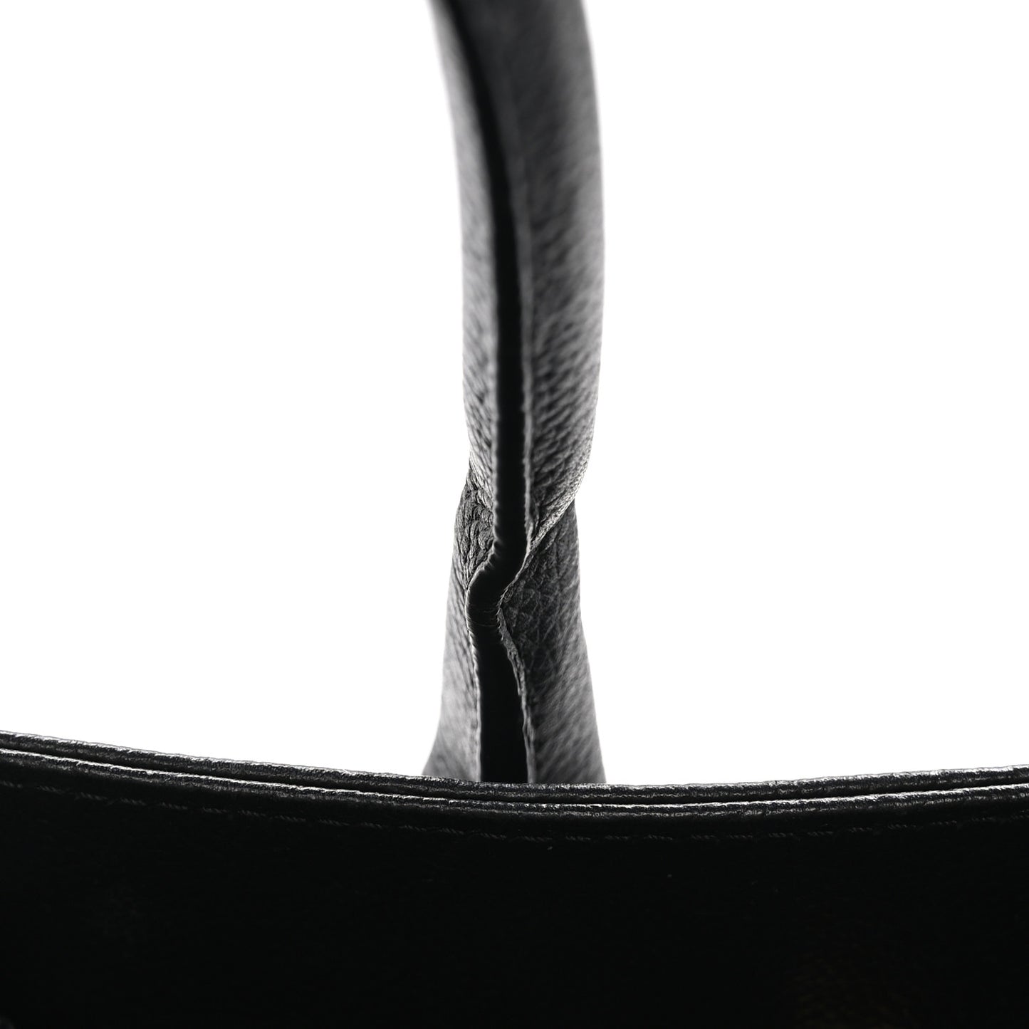 Calfskin Cerf Executive Shopper Tote Black