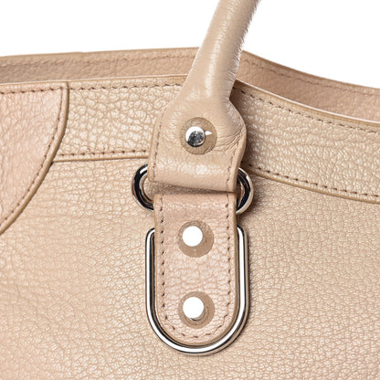 Balenciaga Chevre Silver Metallic Edge Hardware City Beige Tapioca 20 of 26