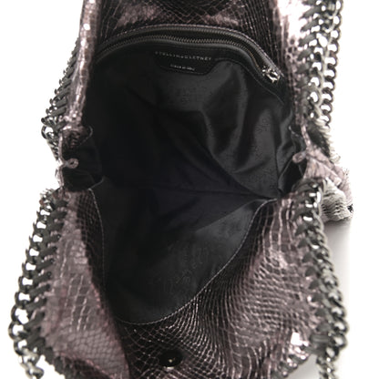 Stella McCartney Metallic Snakeskin Print Small Falabella Tote Ruthenium 5 of 10