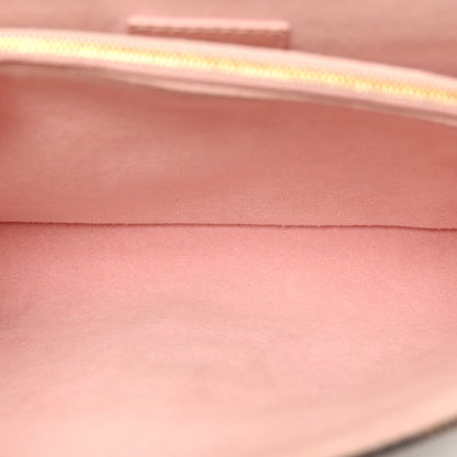 Louis Vuitton Damier Ebene Caissa Clutch Rose Ballerine 6 of 14