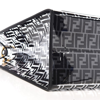 Fendi TPU FF Vitello Century Plexiglass Large Runaway Shopper Tote Black 9 of 12