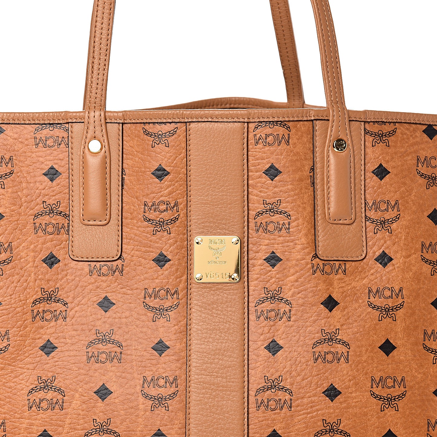 Visetos Large Liz Reversible Shopper Tote Cognac