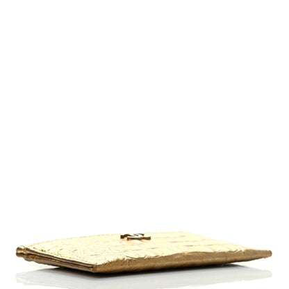 Chanel Metallic Calfskin Crocodile Embossed Cocodile Card Holder Gold 4 of 8