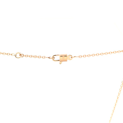 Hermes 18K Rose Gold Diamond Kelly Pendant Necklace 4 of 6