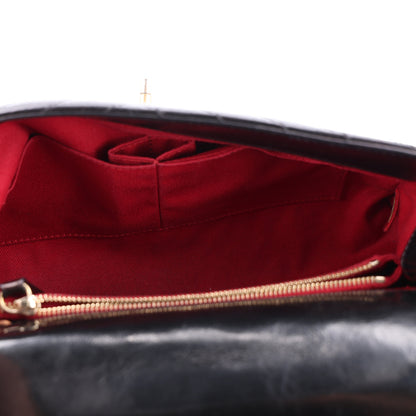 Chanel Aged Calfskin Chevron Quilted Small Coco Handle Flap Black 5 of 11