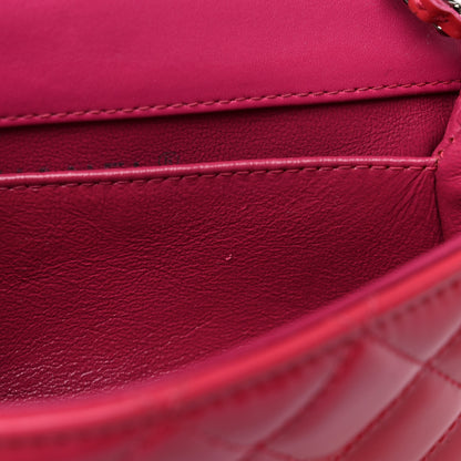 Chanel Patent Calfskin Quilted Extra Mini Rectangular Flap Pink 11 of 11