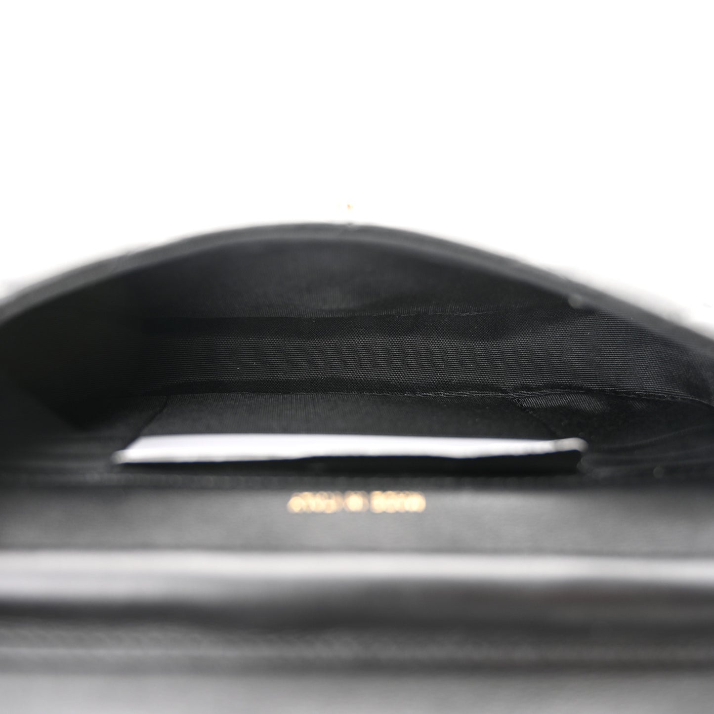 Calfskin Quilted Coco Mail Clutch With Chain Black