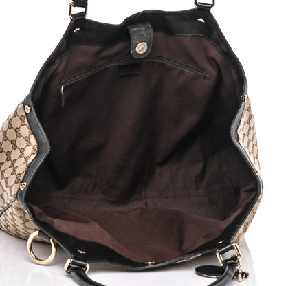 Gucci Monogram Large Sukey Tote Beige Ebony Black 5 of 7