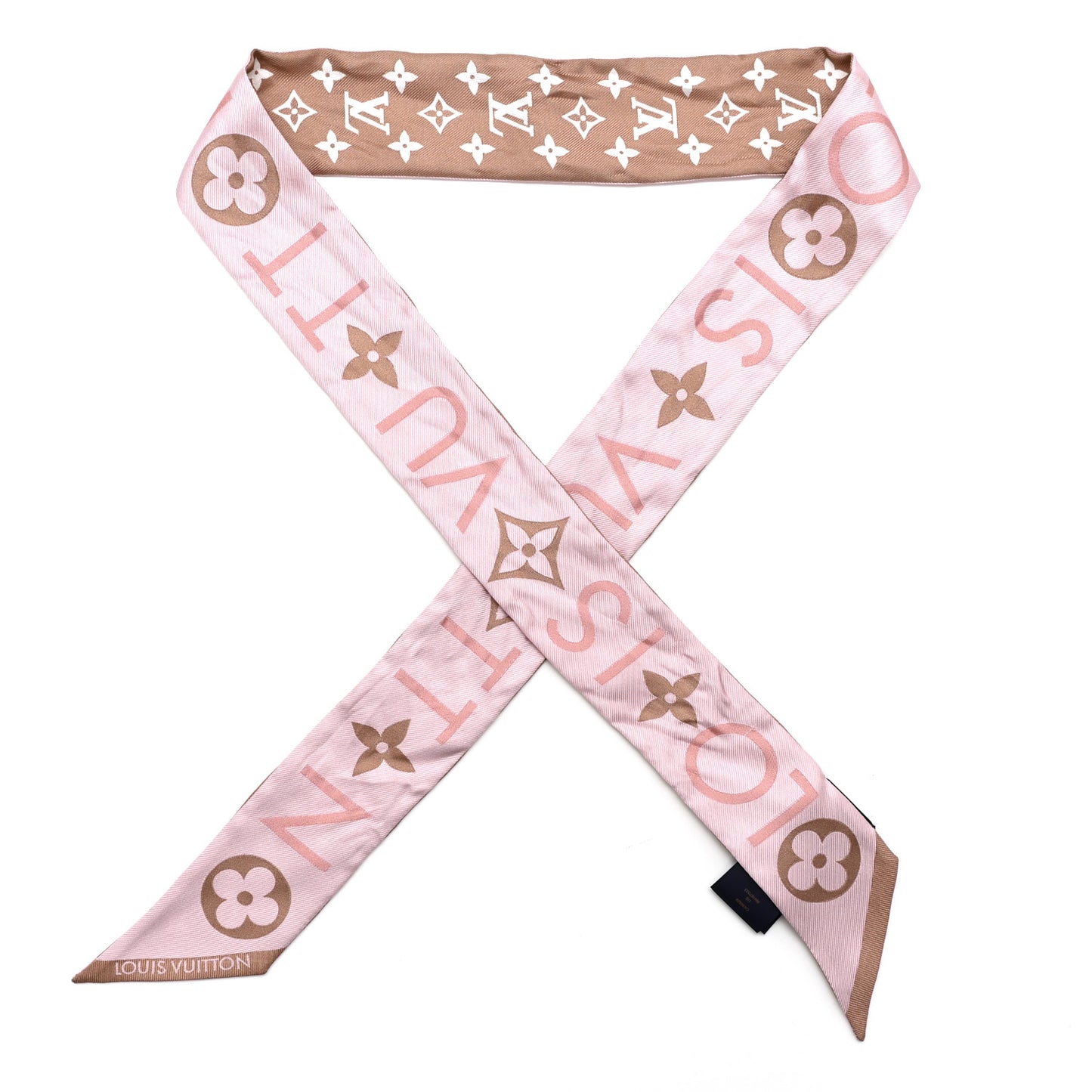 Silk Monogram Infinity BB Bandeau Rose Poudre