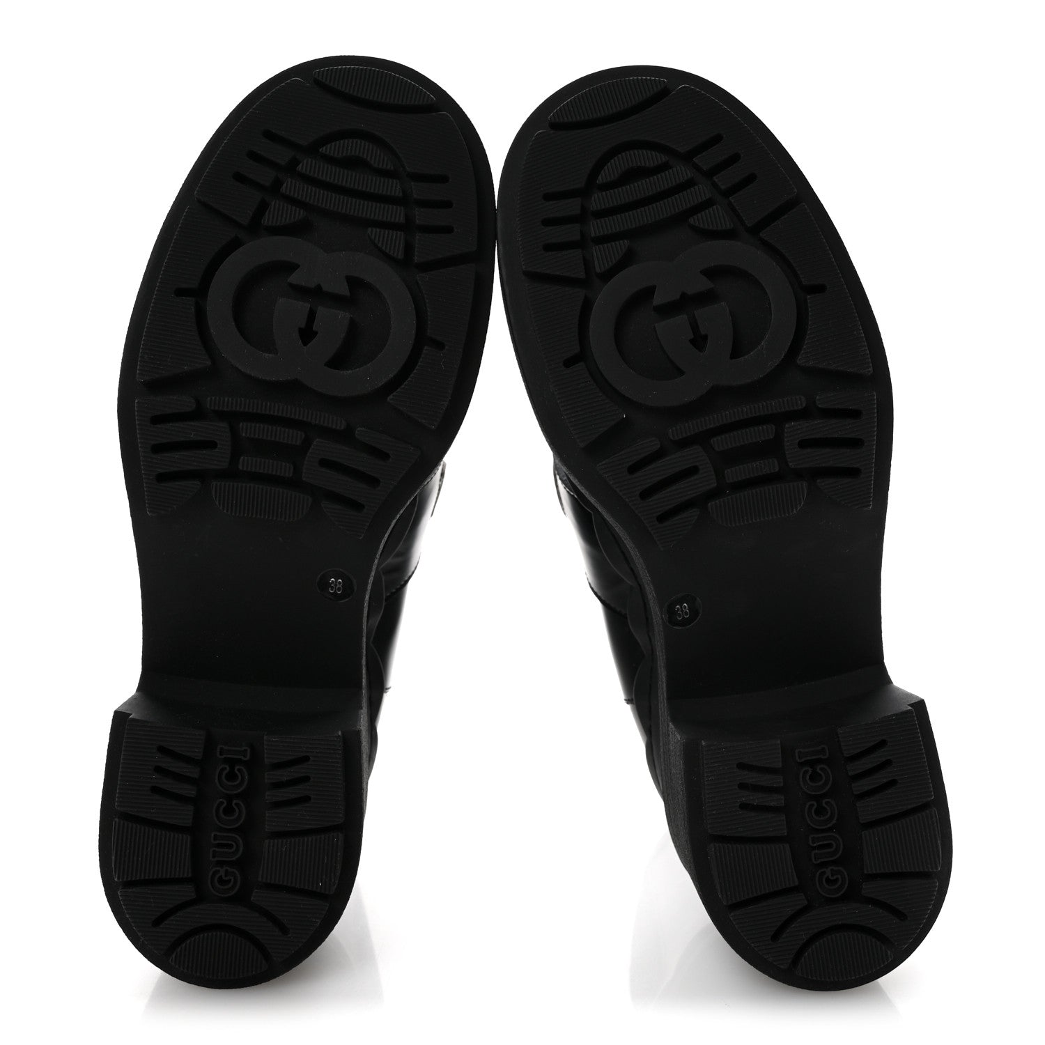Gucci Calfskin Ornella Logo Ankle Boots 38 Black 1923358