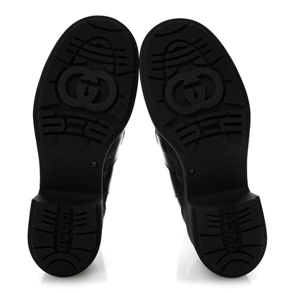 Gucci Calfskin Ornella Logo Ankle Boots 38 Black 6 of 10