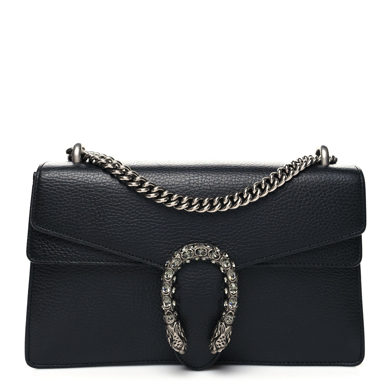 Gucci Pebbled Calfskin Small Dionysus Shoulder Bag Black 1 of 12