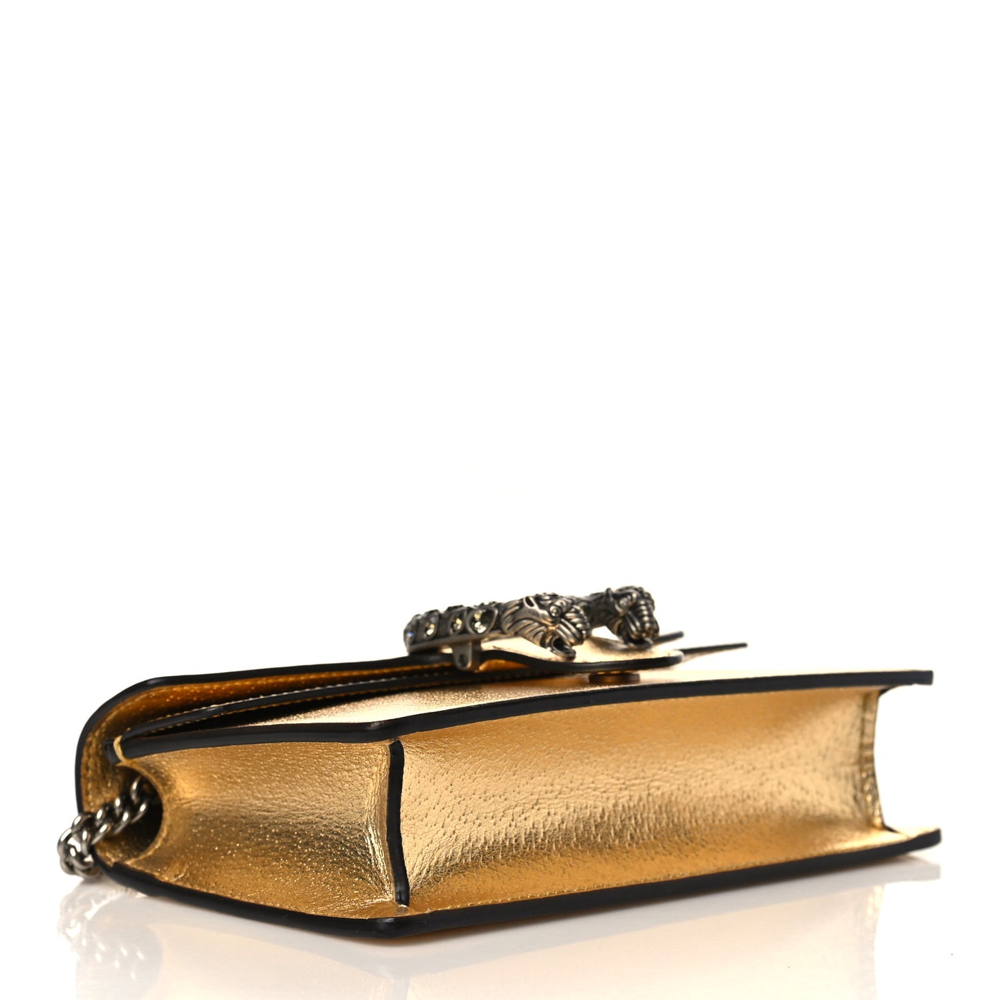 Metallic Calfskin Super Mini Dionysus Shoulder Bag Gold