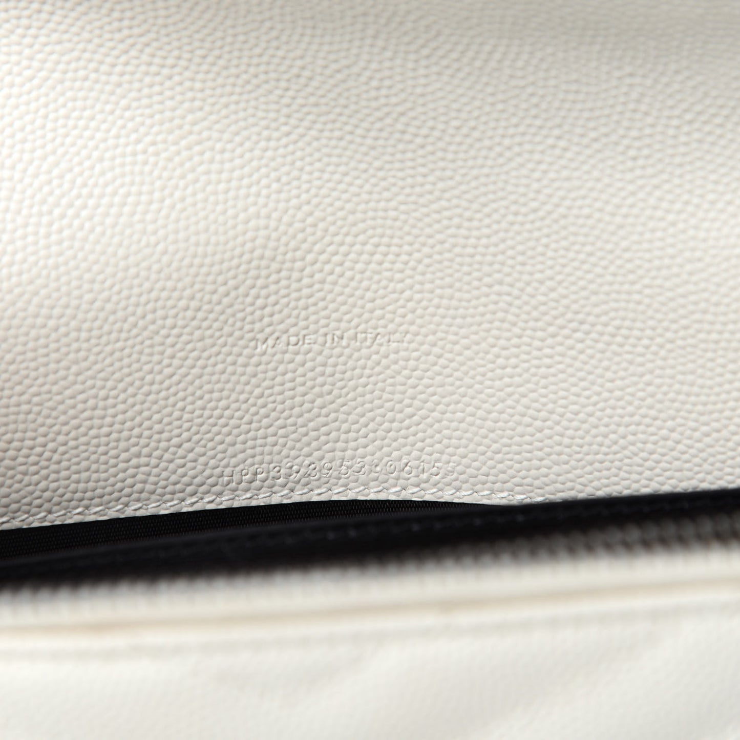 Grain De Poudre Matelasse Chevron Monogram Envelope Chain Wallet Dove White