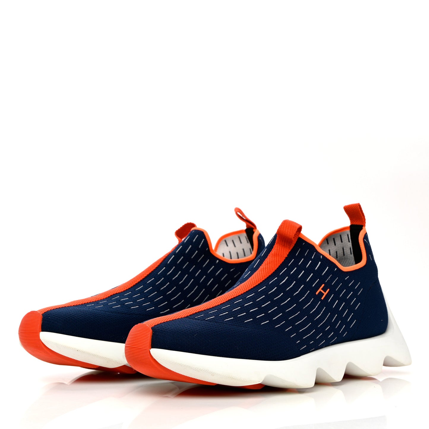 Technical Canvas Goatskin Mens Eclair Sneakers 44 Marine