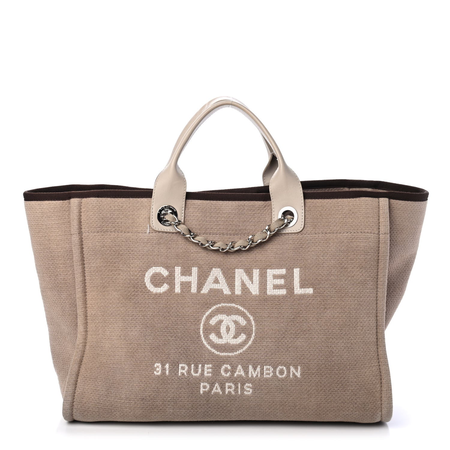 Chanel Canvas Medium Deauville Tote Ecru 1 of 4