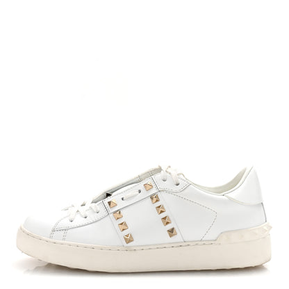 Valentino Garavani Calfskin Rockstud Untitled Open Sneakers 38 White 1 of 10