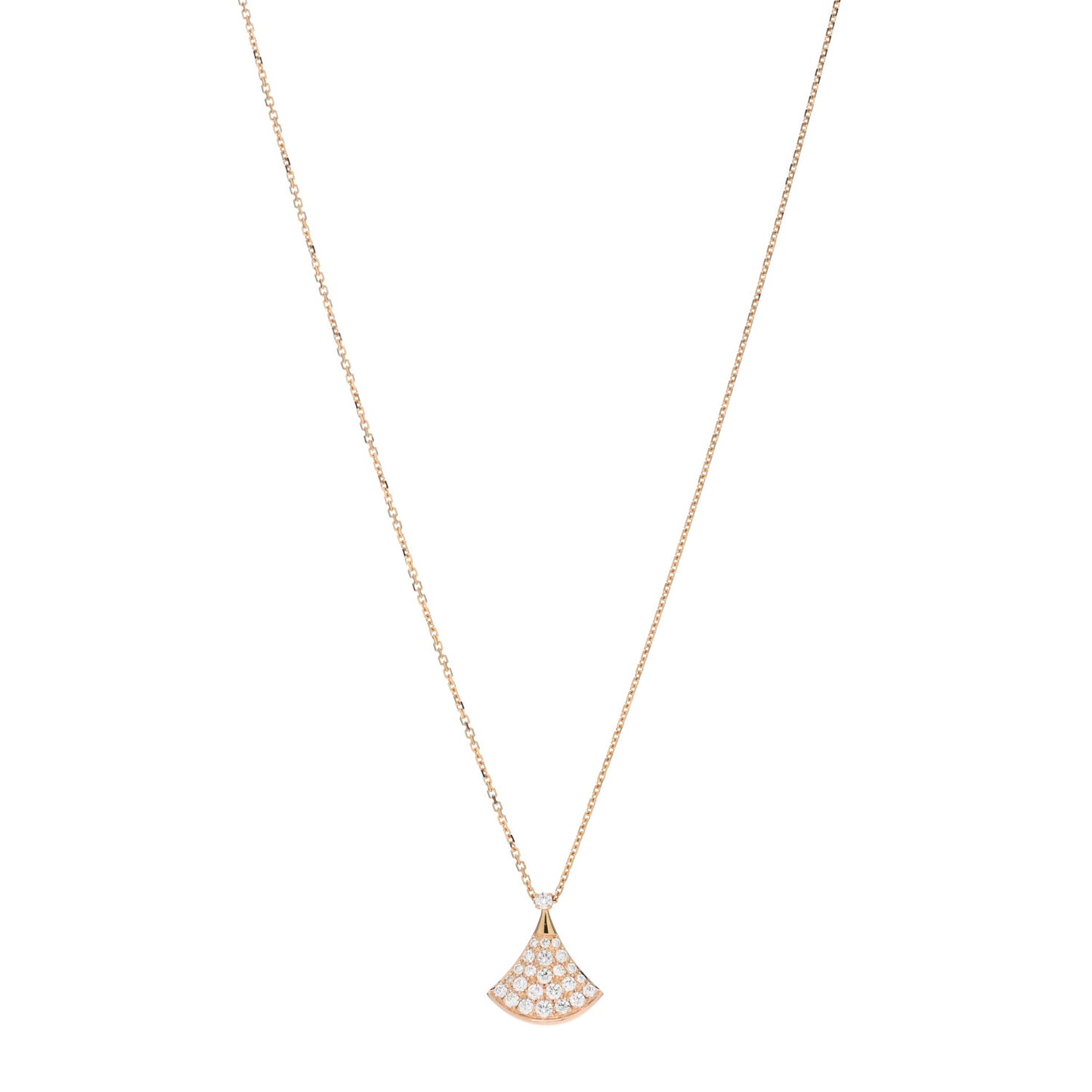 18K Rose Gold Diamond Divas' Dream Pave Pendant Necklace