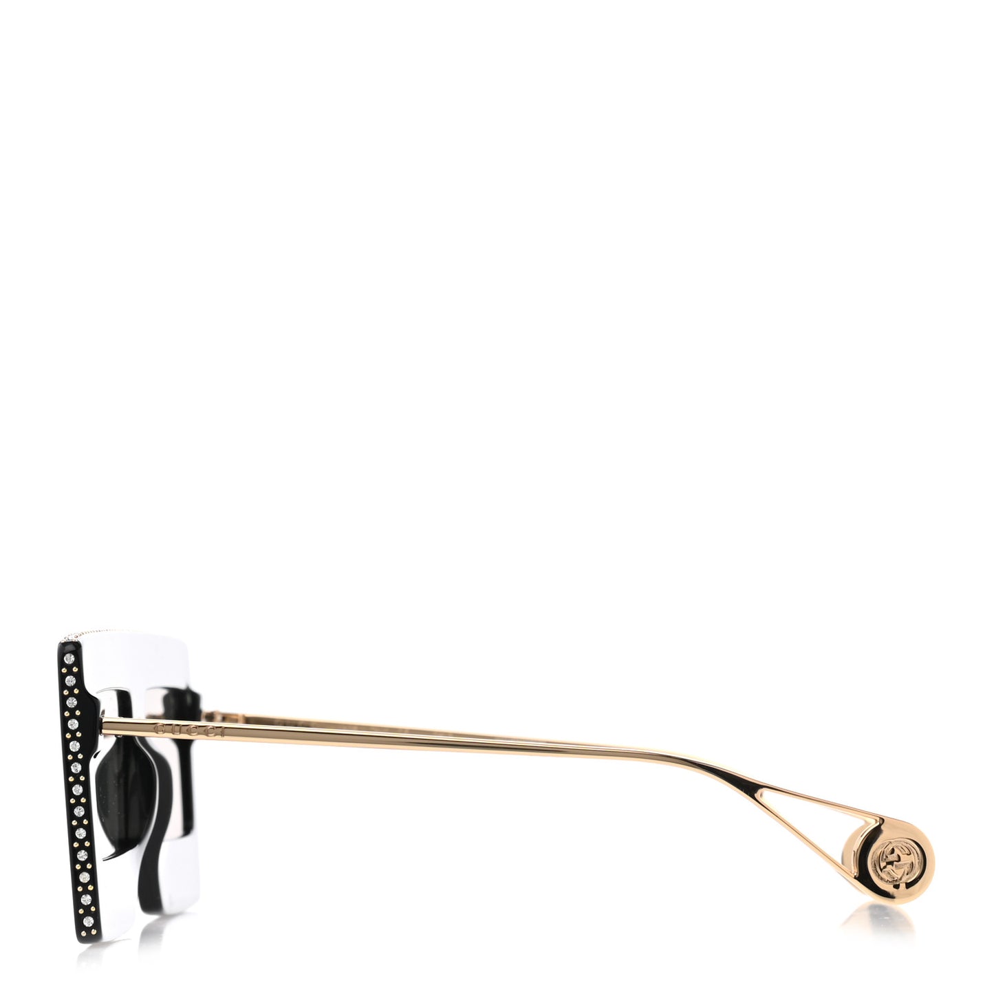 Acetate Crystal Mask-Frame Sunglasses GG0431S Black