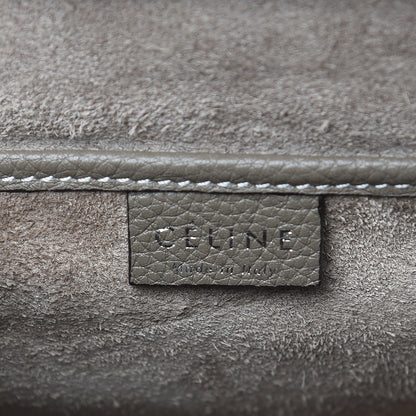 Celine Drummed Calfskin Nano Luggage Souris 6 of 10