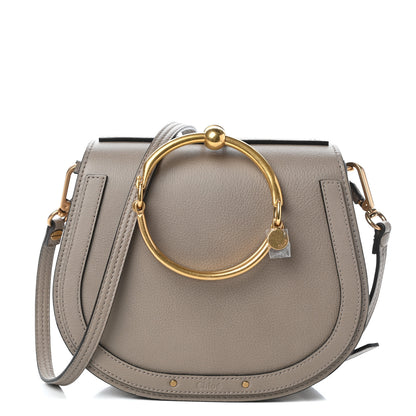 Chloe Calfskin Suede Medium Nile Bracelet Bag Motty Grey 1 of 9