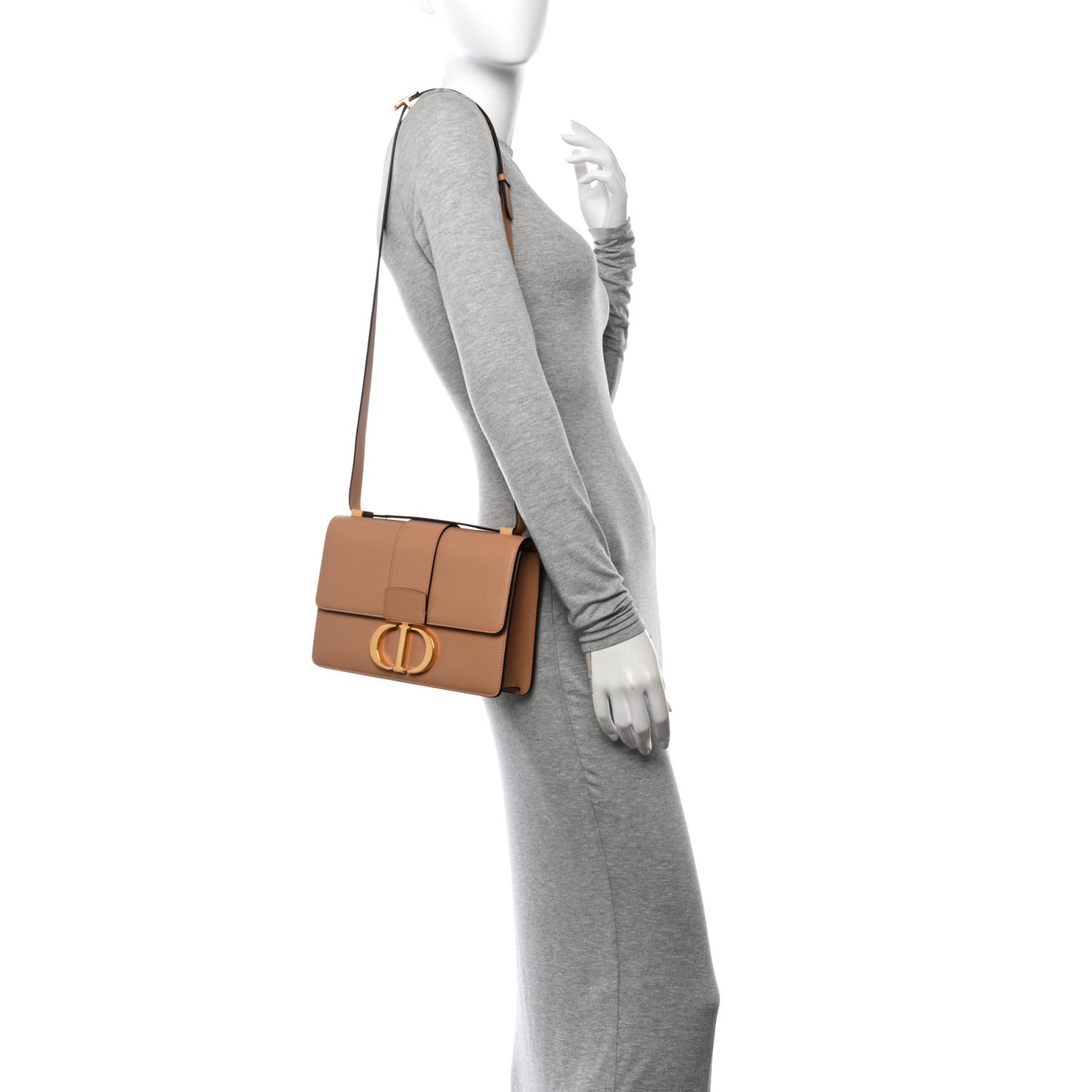 Smooth Calfskin 30 Montaigne Flap Bag Brown