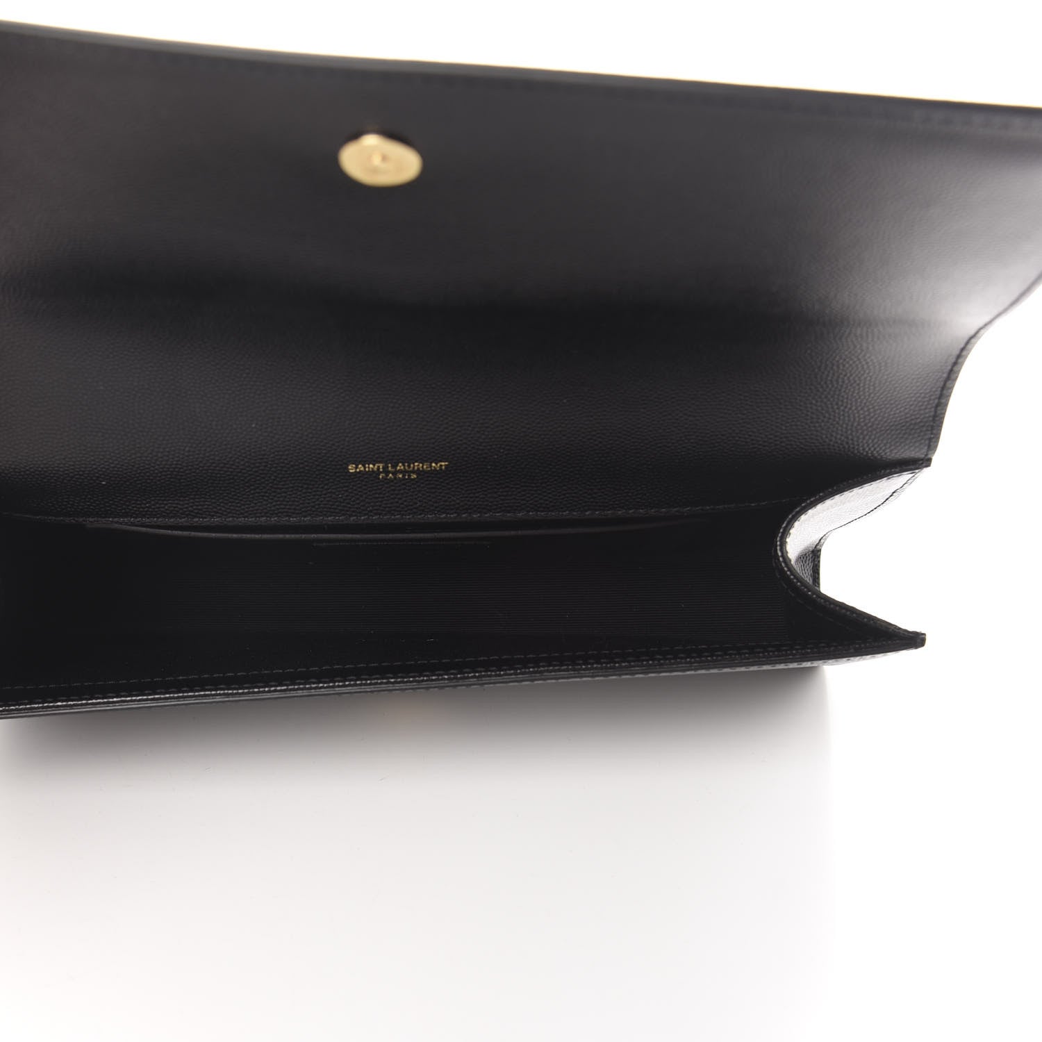 Saint Laurent Grain De Poudre Monogram Cassandre Clutch Black 5 of 7