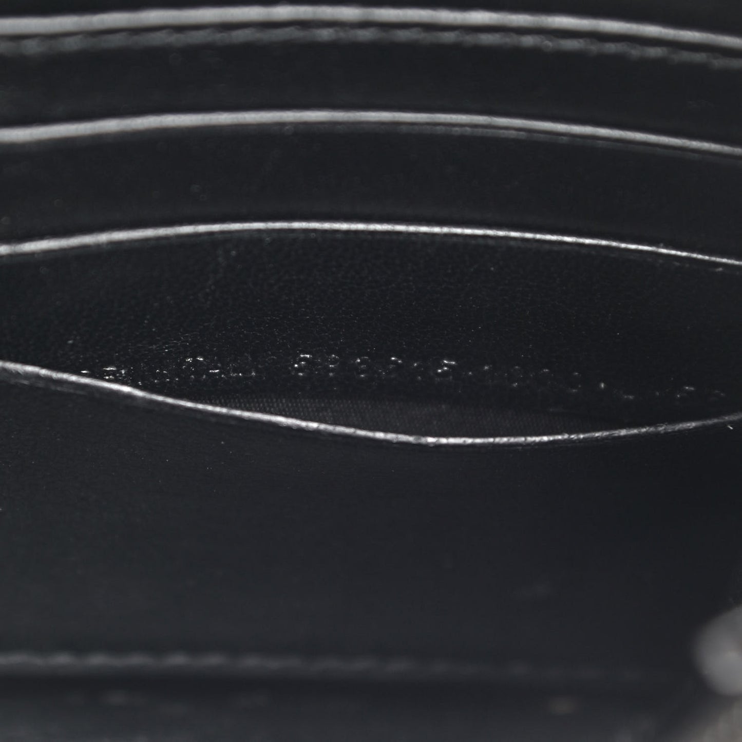 Smooth Calfskin B Wallet on Chain Black