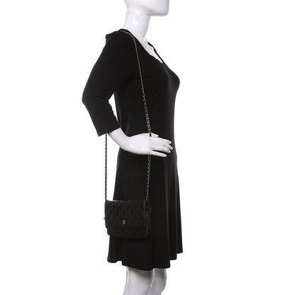 Chanel Lambskin Quilted Wallet On Chain WOC Black 2 of 9