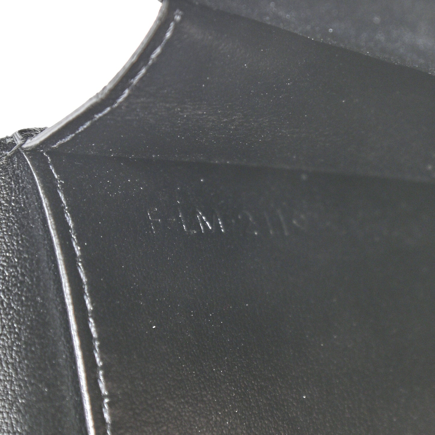 Grained Calfskin Large Multifunction Strap Wallet Black