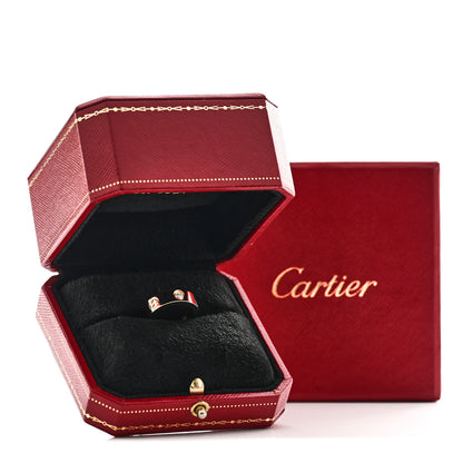 Cartier 18K Pink Gold 3 Diamond 5.5mm LOVE Ring 47 4 5 of 5