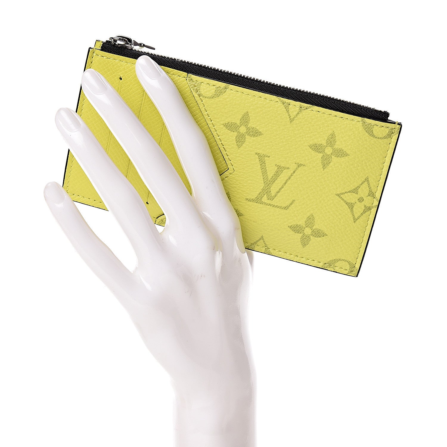 Louis Vuitton Monogram Taiga Coin Card Holder Yellow 2 of 7