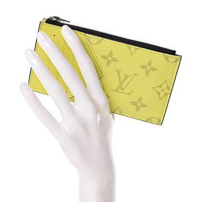 Louis Vuitton Monogram Taiga Coin Card Holder Yellow 2 of 7