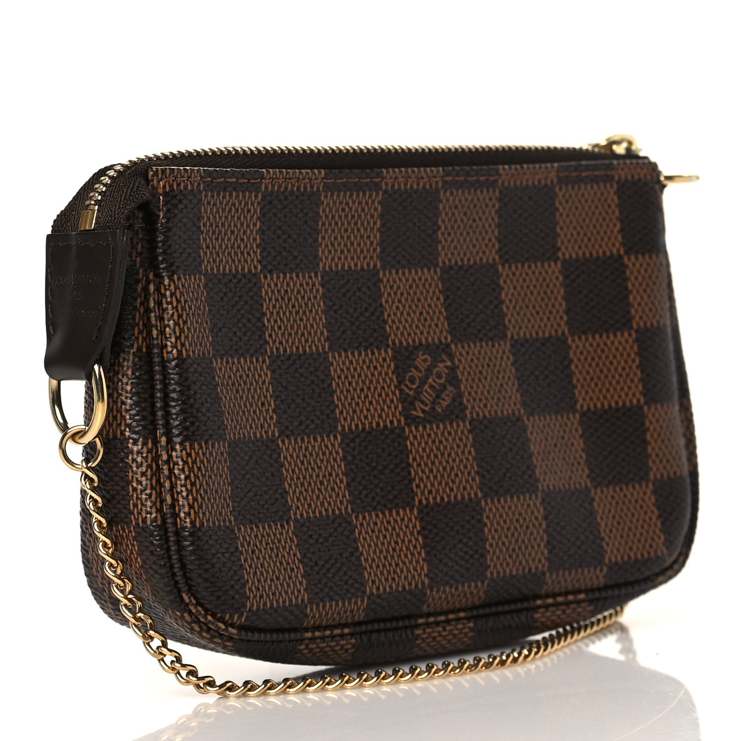 Damier Ebene Complice Trunks and Bags Mini Pochette Accessories Red