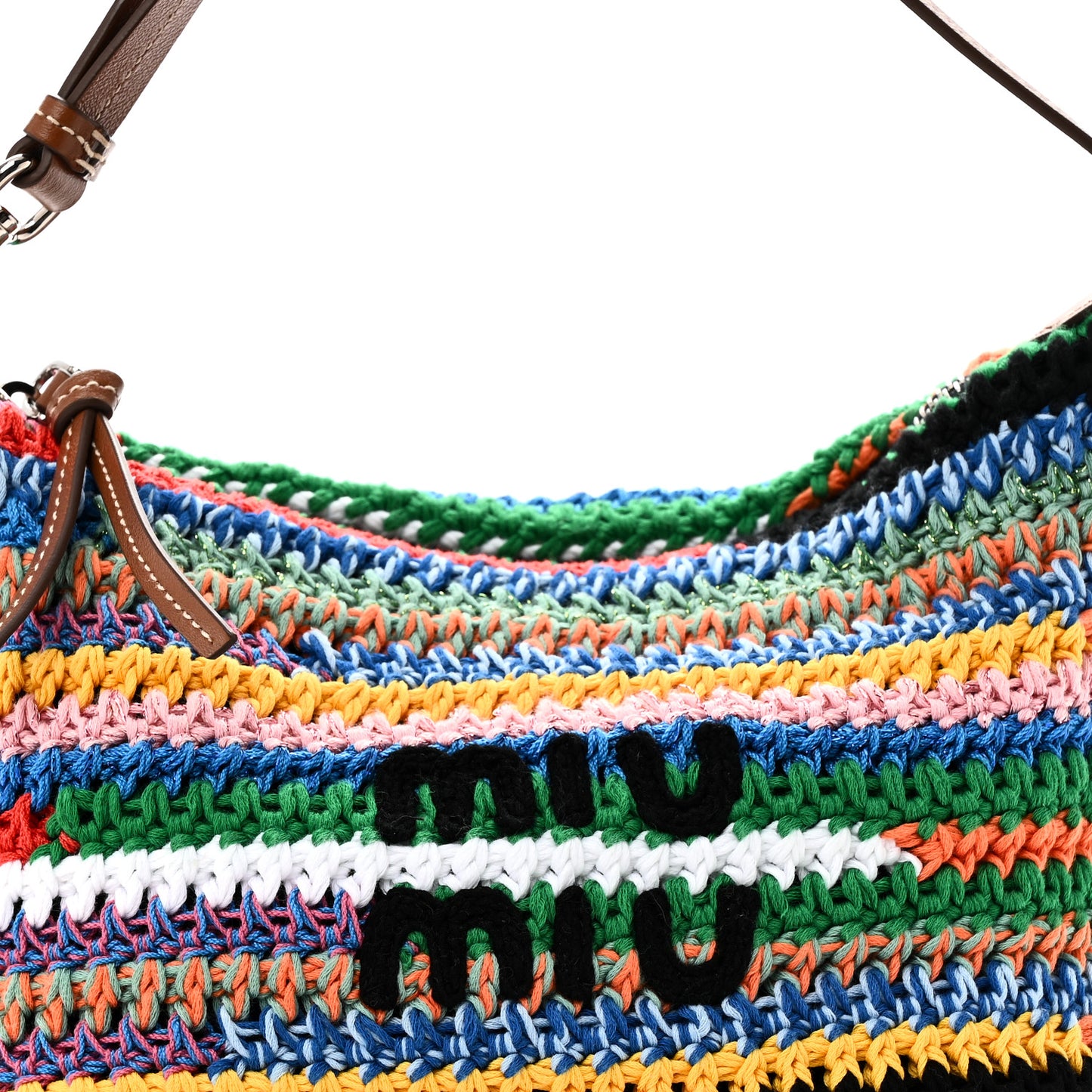 Fabric Crochet Pouch Multicolor