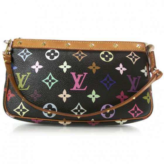 Louis Vuitton Monogram Multicolor Pochette Accessories Black 1 of 9