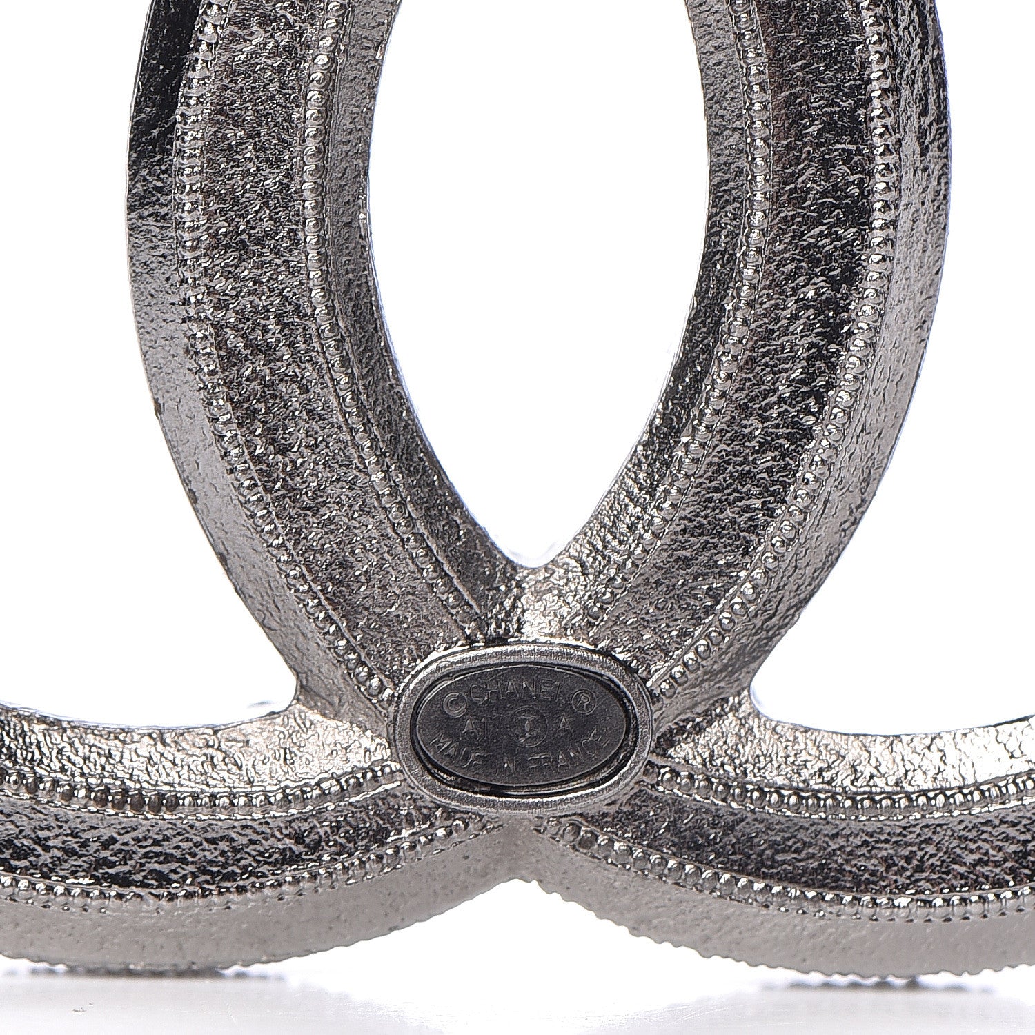 Chanel Ruthenium Pearl CC Brooch Dark Grey 4 of 5