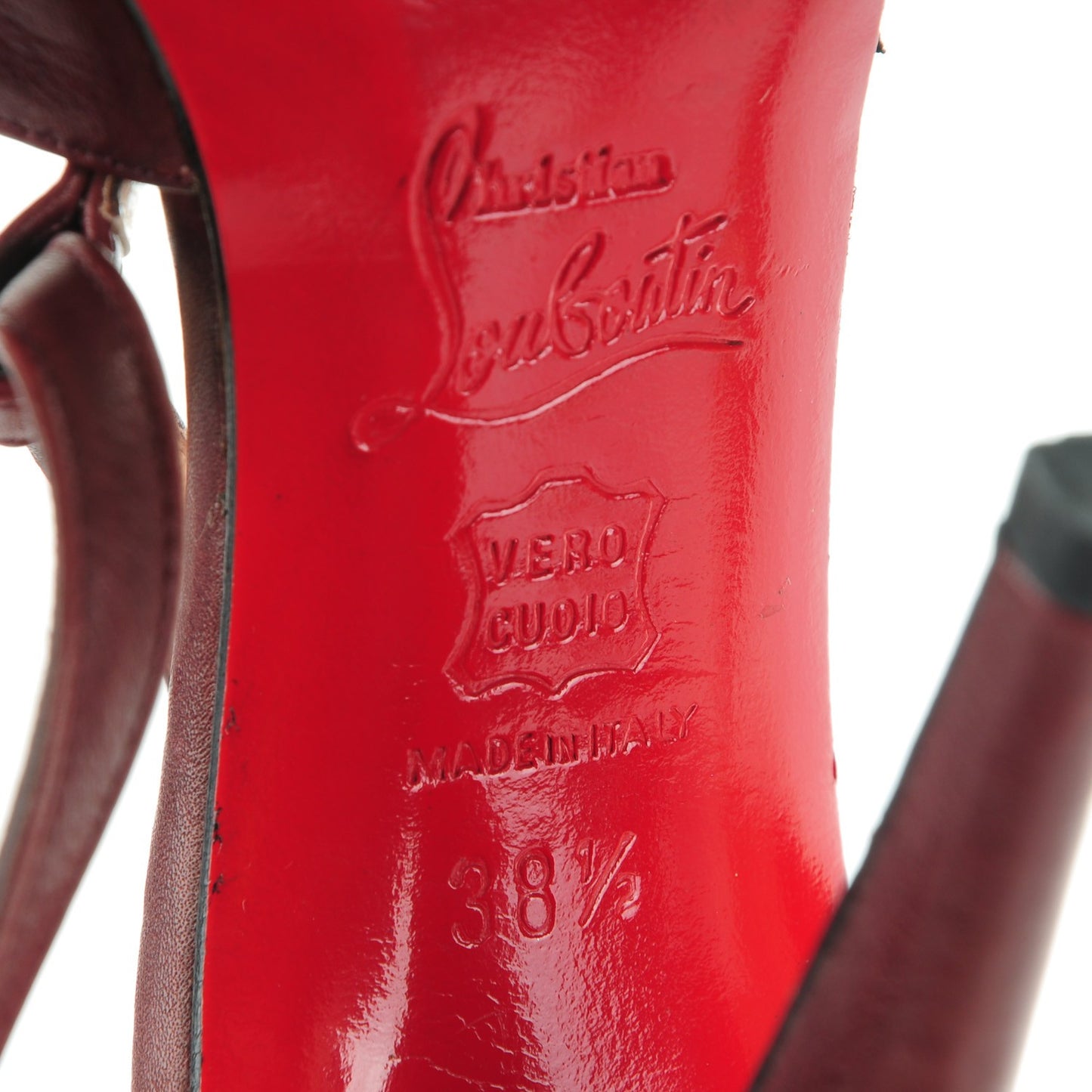 Ditassima 100 T-Strap Pumps 38.5 Burgundy