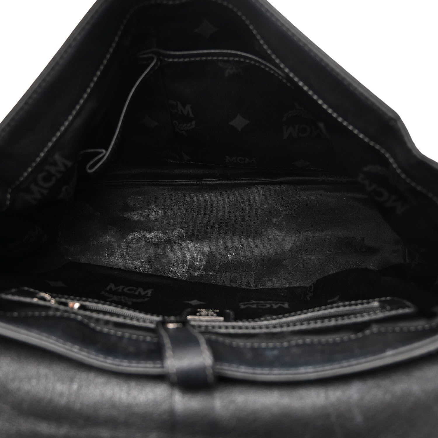 MCM Visetos Medium Satchel Black 5 of 12