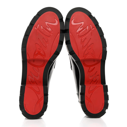 Christian Louboutin Patent Mens Medallion Flat Loafers 39 Black 6 of 8