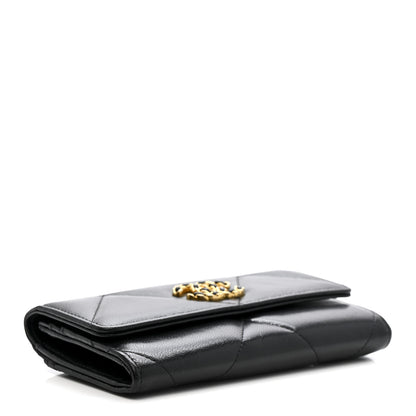 Chanel Lambskin Quilted Chanel 19 Flap Wallet Black 4 of 8