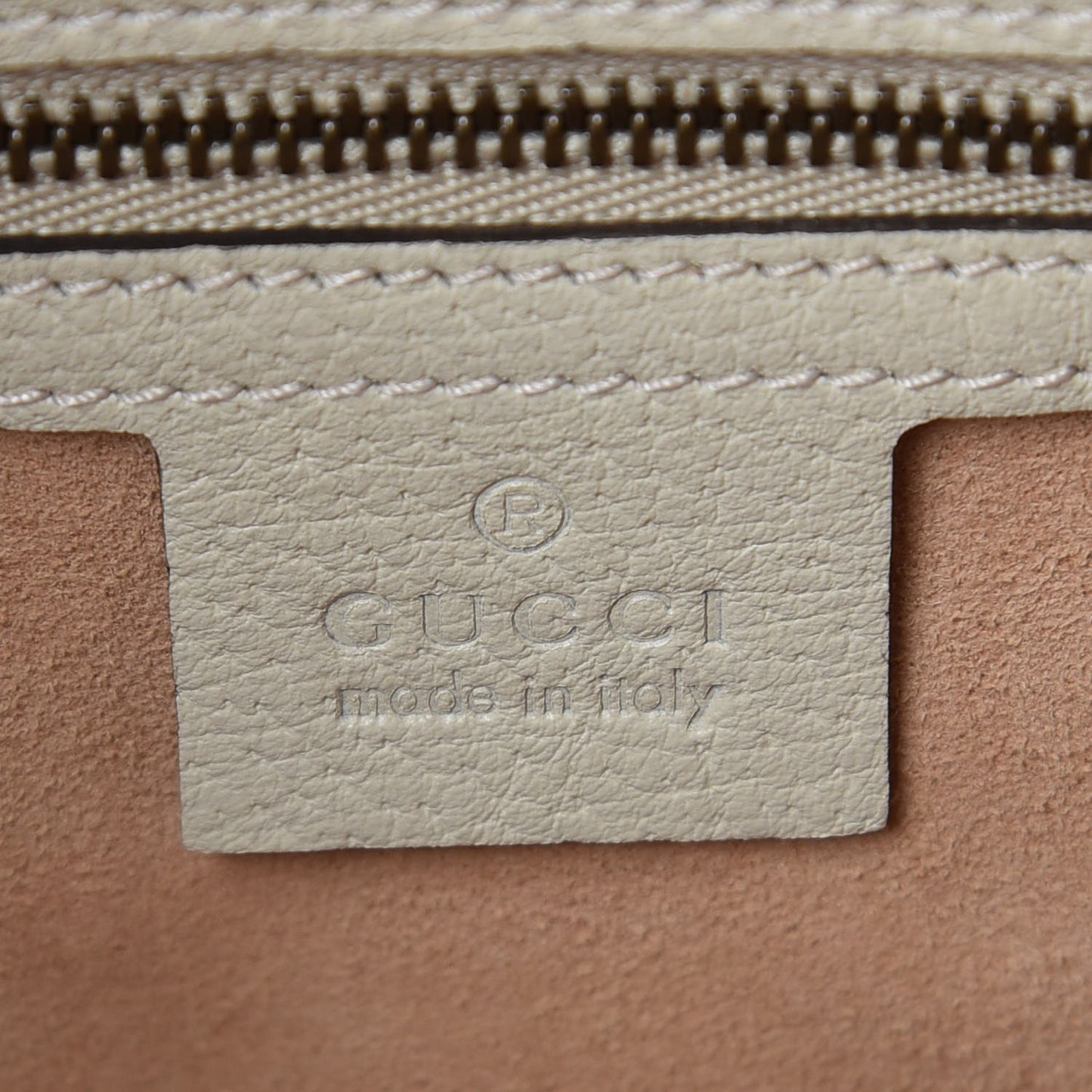 Grained Calfskin Web Stripe Butterfly Medium Totem Top Handle Bag White