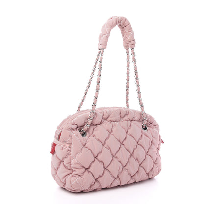 Chanel Nylon Bubble Quilt Shoulder Bag Red White 2 of 9
