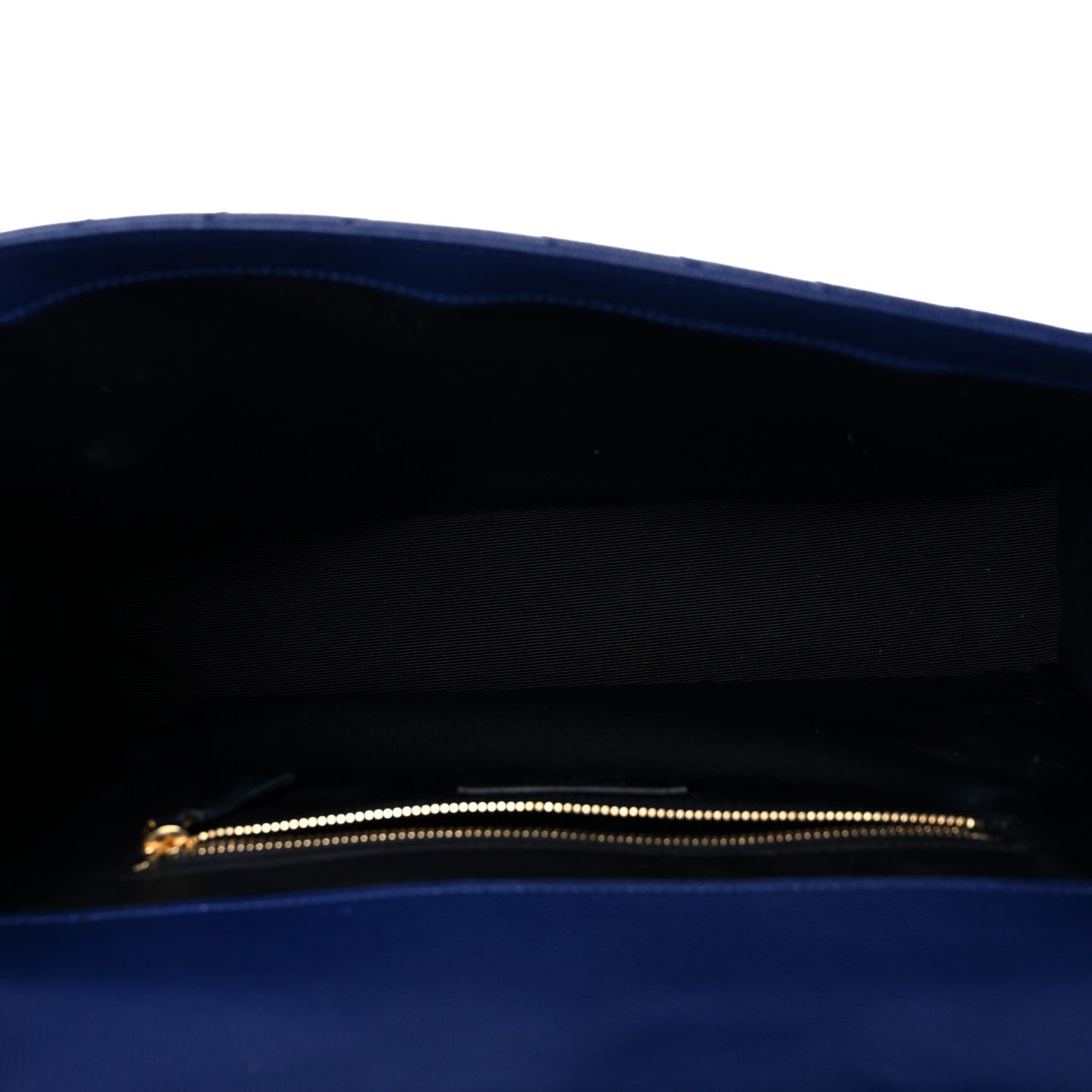 Grain De Poudre Matelasse Chevron Large Monogram Satchel Blue