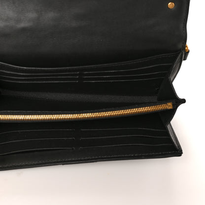 Louis Vuitton Calfskin New Wave Long Wallet Black 5 of 8
