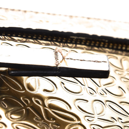 Loewe Metallic Calfskin Embossed Clutch Gold 7 of 7