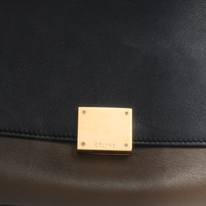Celine Calfskin and Suede Small Tri-Color Trapeze Black 6 of 11