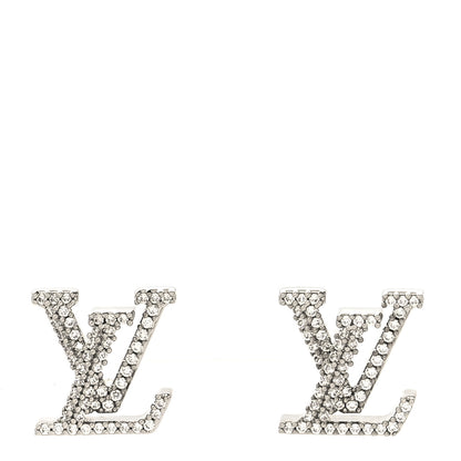 Louis Vuitton Crystal LV Iconic Earrings Silver 1 of 5